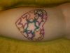 Stars in heart Tattoo